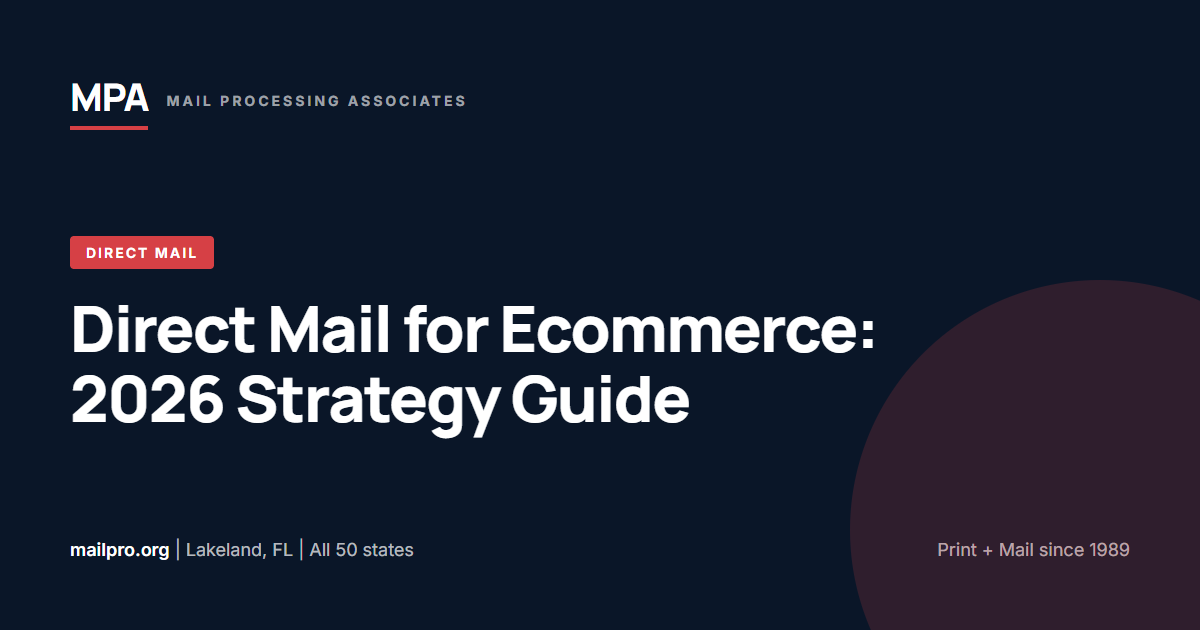 Direct mail for ecommerce 2026 strategy guide
