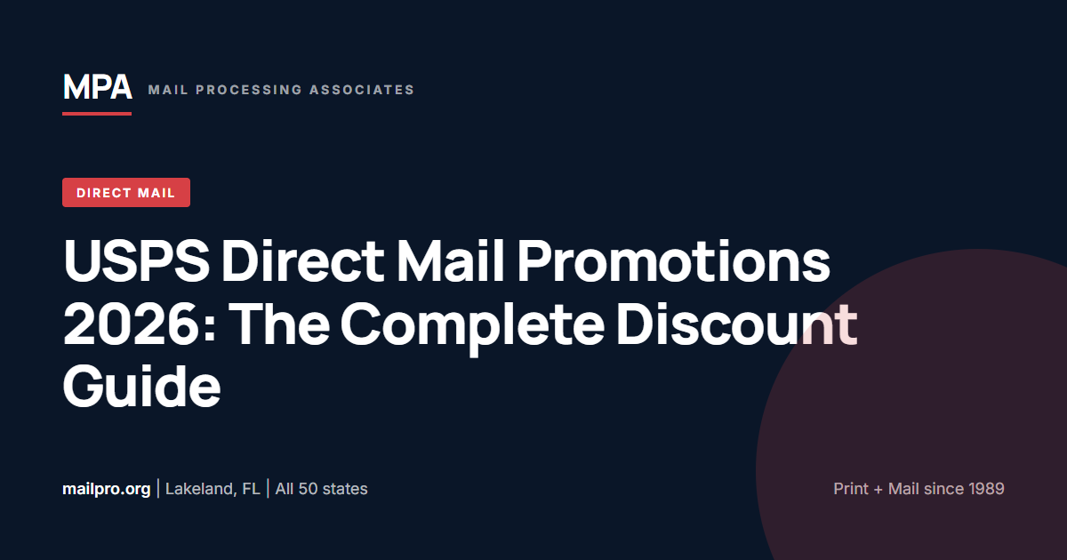 USPS Direct Mail Promotions 2026: The Complete Discount Guide